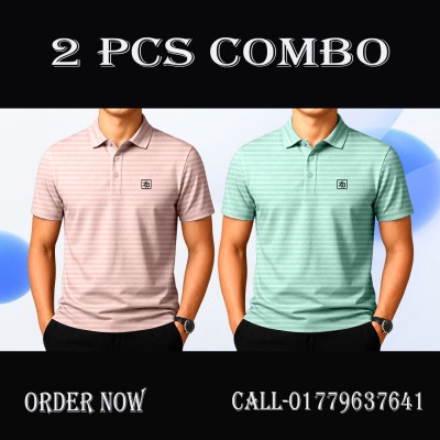 CHINA RIB FABRIC PREMIUM POLO-DEEP PEDT,LIGHT BISCUIT